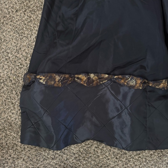 Vintage Gunne Sax Jessica McClintock 80s Copper Floral Maxi Party Dress Size 7 - Picture 7 of 13